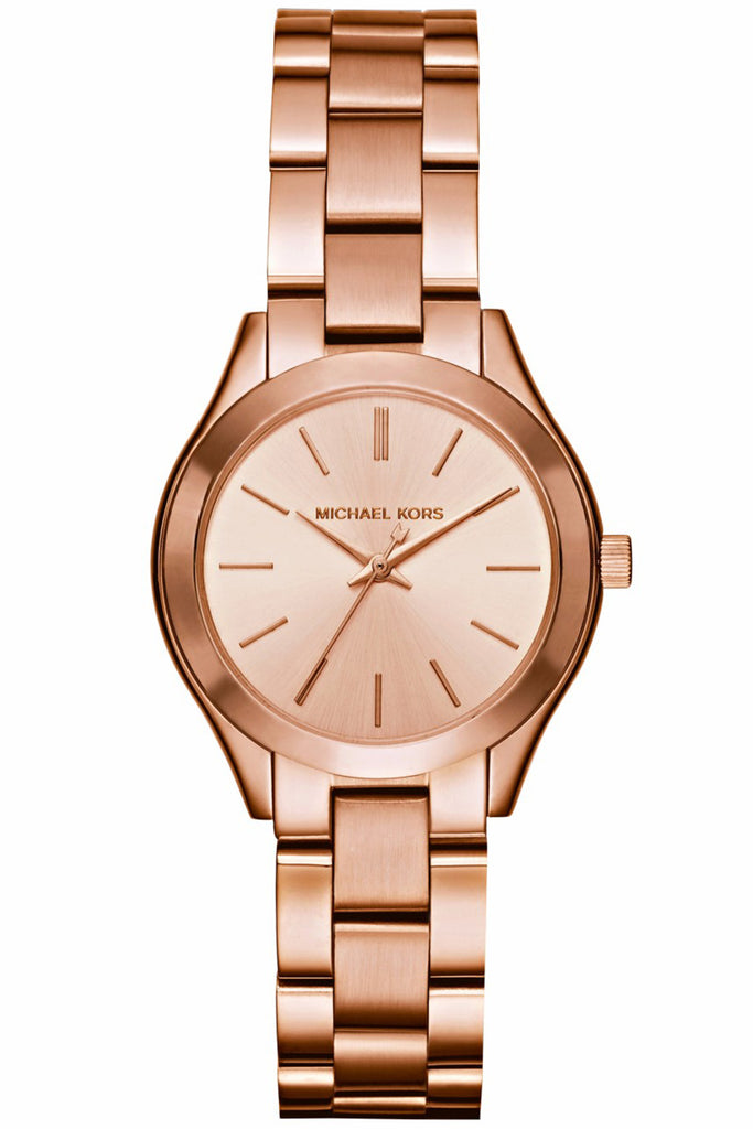 MICHAEL KORS Ladies Mini Slim Runway Rose Gold Stainless Steel Bracelet MK3513