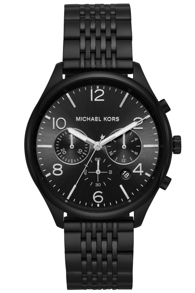 Michael Kors Merrick Chronograph Black Stainless Steel Bracelet MK8640