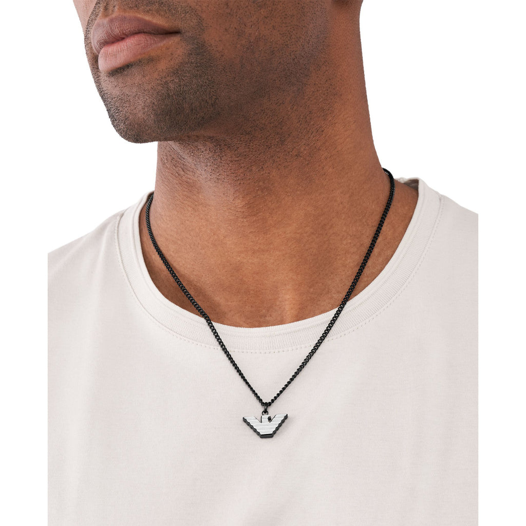 Emporio Armani Logo Essential ΑΝΔΡΙΚΟ ΚΟΛΙΕ ΑΠΟ ΑΝΟΞΕΙΔΩΤΟ ΑΤΣΑΛΙ EGS2994040