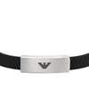 Emporio Armani Logo Essential ΑΝΔΡΙΚΟ ΒΡΑΧΙΟΛΙ ΑΠΟ ΑΝΟΞΕΙΔΩΤΟ ΑΤΣΑΛΙ ΚΑΙ ΣΙΛΙΚΟΝΗ EGS2996040
