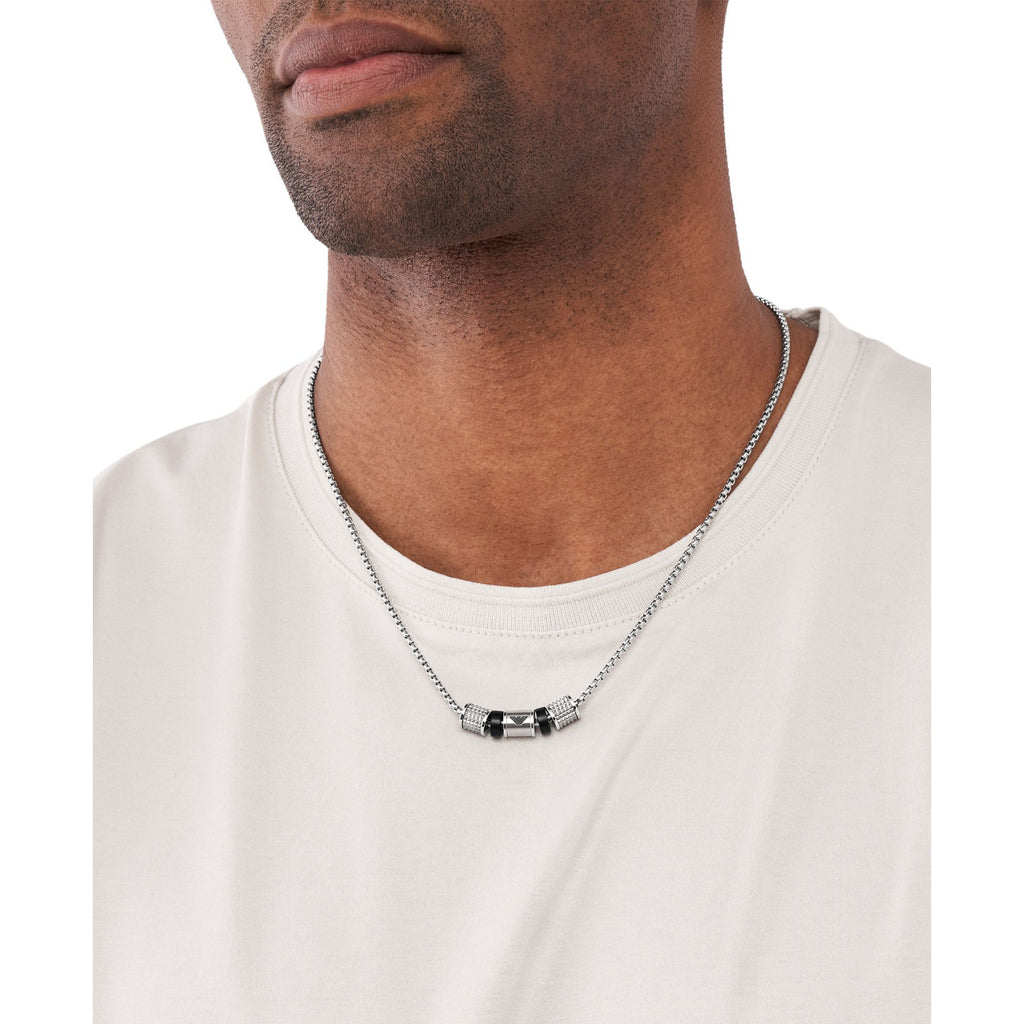 Emporio Armani Key Basic ΑΝΔΡΙΚΟ ΚΟΛΙΕ ΑΠΟ ΑΝΟΞΕΙΔΩΤΟ ΑΤΣΑΛΙ EGS2998040
