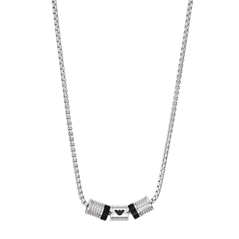 Emporio Armani Iconic Trend ΑΝΔΡΙΚΟ ΒΡΑΧΙΟΛΙ ΑΠΟ ΑΝΟΞΕΙΔΩΤΟ ΑΤΣΑΛΙ EGS3036040