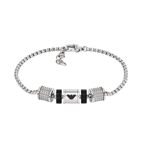Emporio Armani Iconic Trend ΑΝΔΡΙΚΟ ΒΡΑΧΙΟΛΙ ΑΠΟ ΑΝΟΞΕΙΔΩΤΟ ΑΤΣΑΛΙ EGS3036040