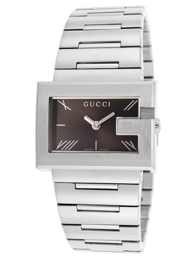 GUCCI Timepieces rectangle case stainless steel bracelet YA100505