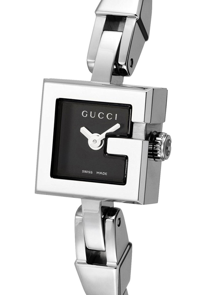 Gucci Lady Black Dial Stainless Steel Bracelet YA102506