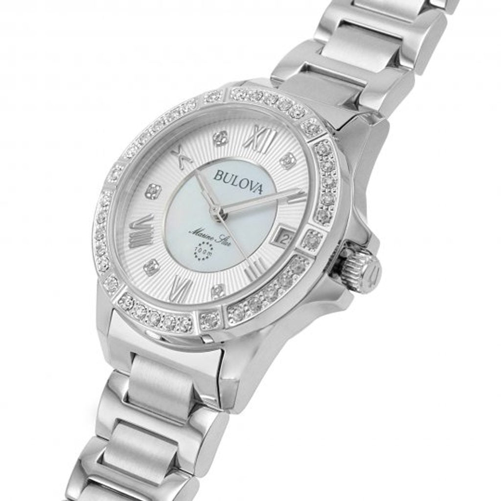 BULOVA Marine Star Silver Stainless Steel Bracelet 96R232
