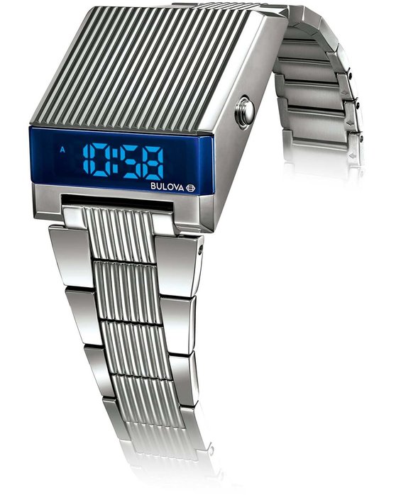 BULOVA Computron 1976 Silver Stainless Steel Bracelet 96C139