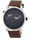 3GUYS Dual Time Brown Leather Strap 3G18507