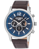 3GUYS Chronograph Brown Leather Strap 3G47034