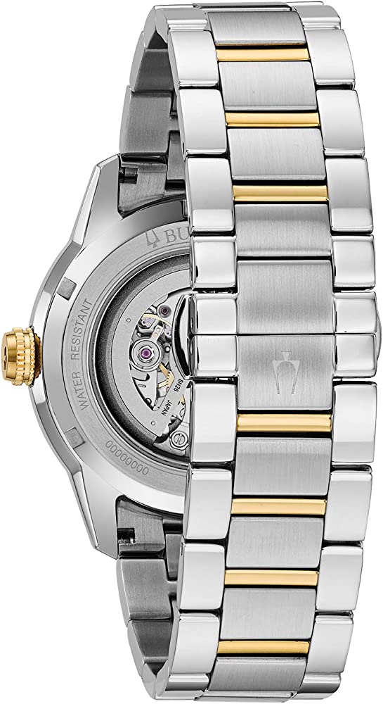 BULOVA Mechanical Automatic Two Tone Stainless Steel Bracelet 98A214