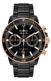 BULOVA Marine Star Chronograph Black Stainless Steel Bracelet 98B302