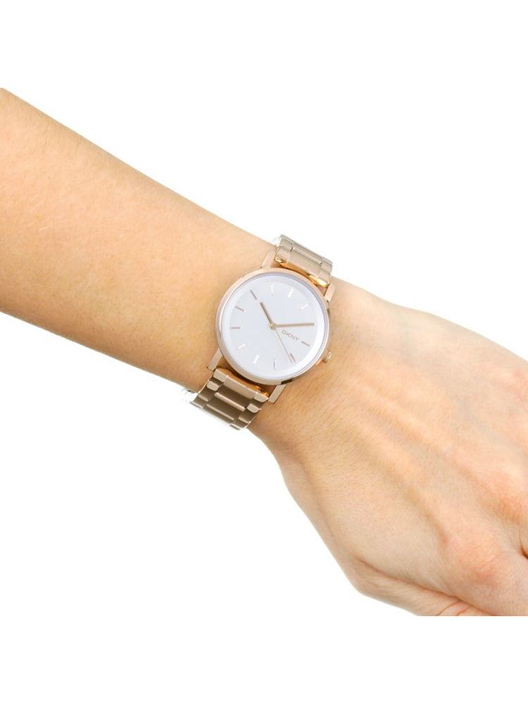 DKNY Soho Ladies Rose Gold Stainless Steel Bracelet NY2344