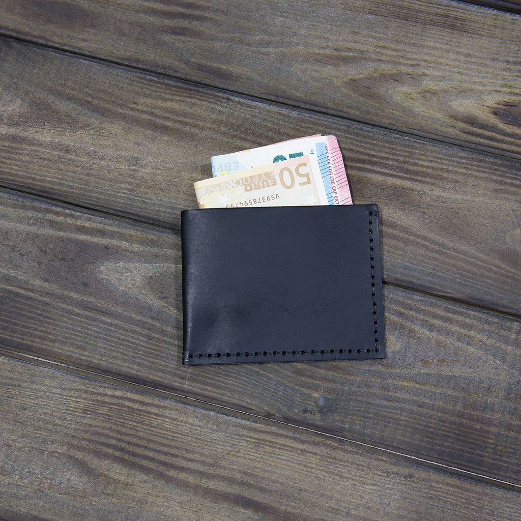 BLACK LEATHER WALLET L104