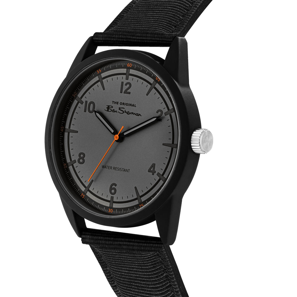 BEN SHERMAN Black Leather Strap BS024B