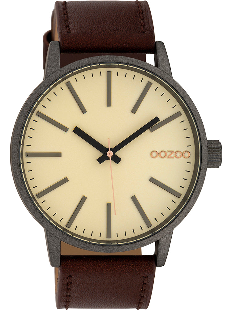OOZOO Timepieces Brown Leather Strap C10010