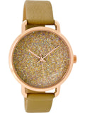 OOZOO Timepieces Rose Gold Brown Leather Strap C9100