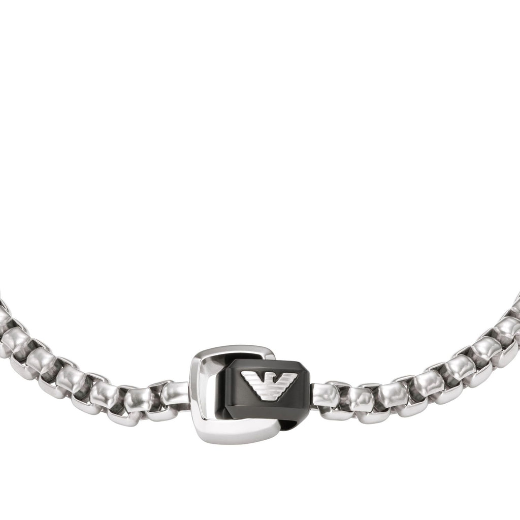 Emporio Armani Logo Essential ΑΝΔΡΙΚΟ ΒΡΑΧΙΟΛΙ ΑΠΟ ΑΝΟΞΕΙΔΩΤΟ ΑΤΣΑΛΙ EGS2938040