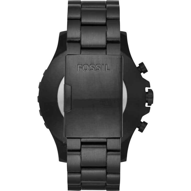 Fossil Hybrid Smartwatch Q Nate Black Stainless Steel Bracelet FTW1115