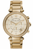 Michael Kors Ladies Chronograph Gold Stainless Steel Bracelet MK5354