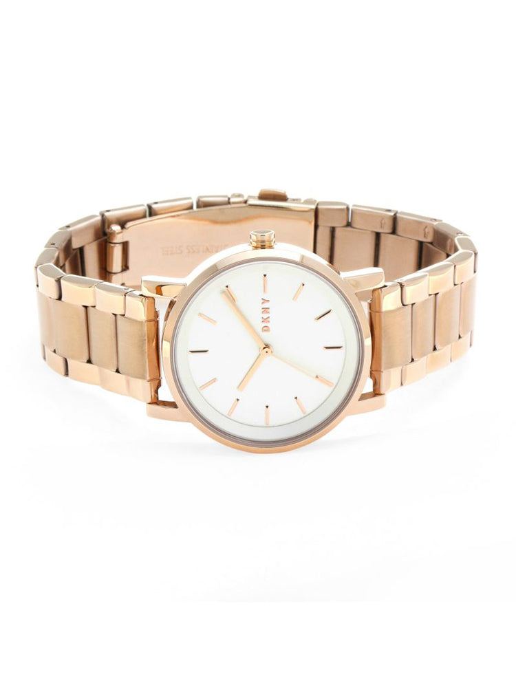 DKNY Soho Ladies Rose Gold Stainless Steel Bracelet NY2344
