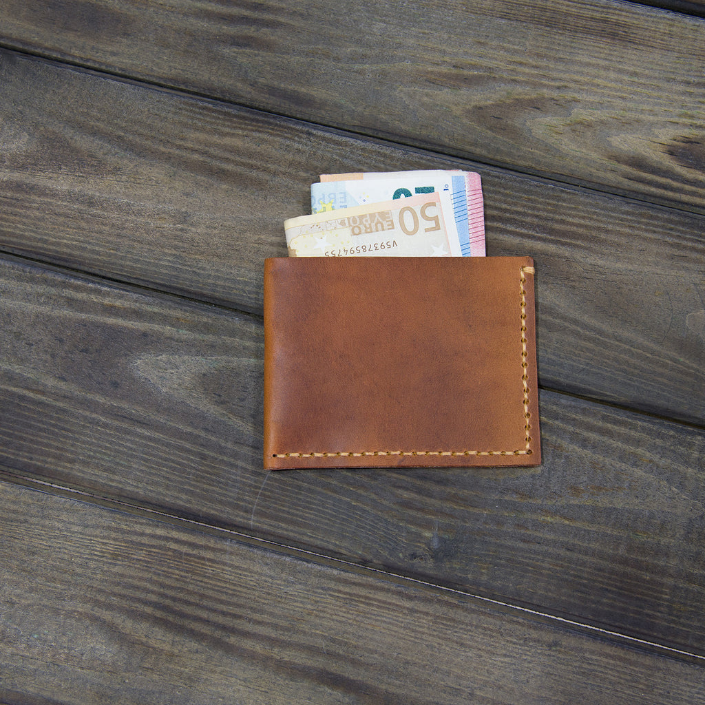 OILY BROWN LEATHER WALLET L105