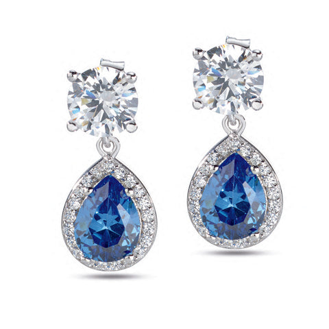 ΣΚΟΥΛΑΡΙΚΙΑ ΑΠΟ ΧΡΥΣΟ 14Κ ΜΕ BLUE TOPAZ 124792BT