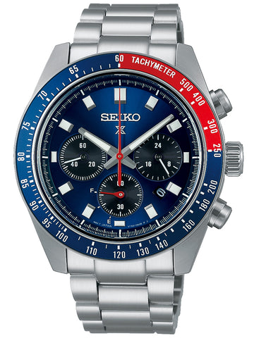 SEIKO Prospex Speedtimer 'Go Large' Solar Silver Stainless Steel Bracelet SSC915P1