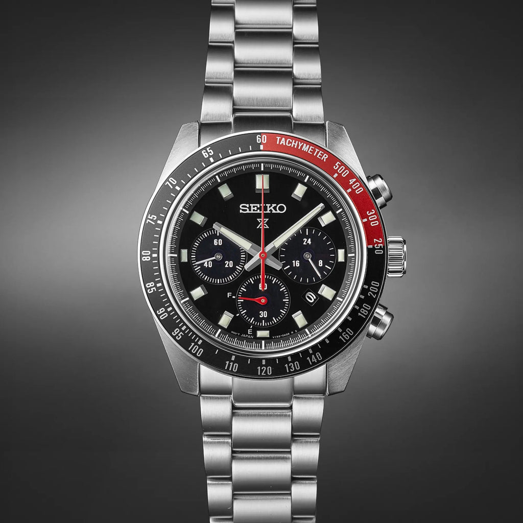 SEIKO Prospex Speedtimer 'Go Large' Solar Silver Stainless Steel Bracelet SSC915P1
