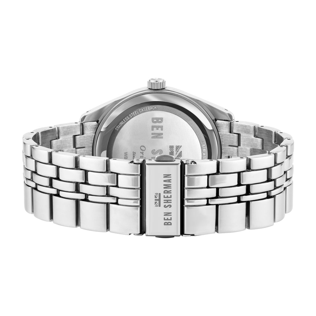 BEN SHERMAN Carnaby Mod Silver Stainless Steel Bracelet WB057USM