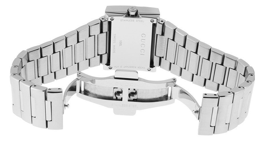 GUCCI Timepieces rectangle case stainless steel bracelet YA100505