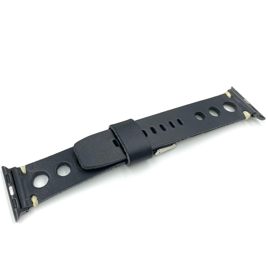 ΔΕΡΜΑΤΙΝΟ ΛΟΥΡΑΚΙ ΜΑΥΡΟ ΓΙΑ APPLE WATCH 38/40mm