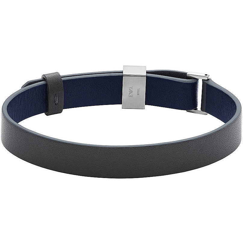 Emporio Armani Key Basic ΑΝΔΡΙΚΟ ΒΡΑΧΙΟΛΙ ΑΠΟ ΔΕΡΜΑ ΚΑΙ ΑΝΟΞΕΙΔΩΤΟ ΑΤΣΑΛΙ EGS2918040