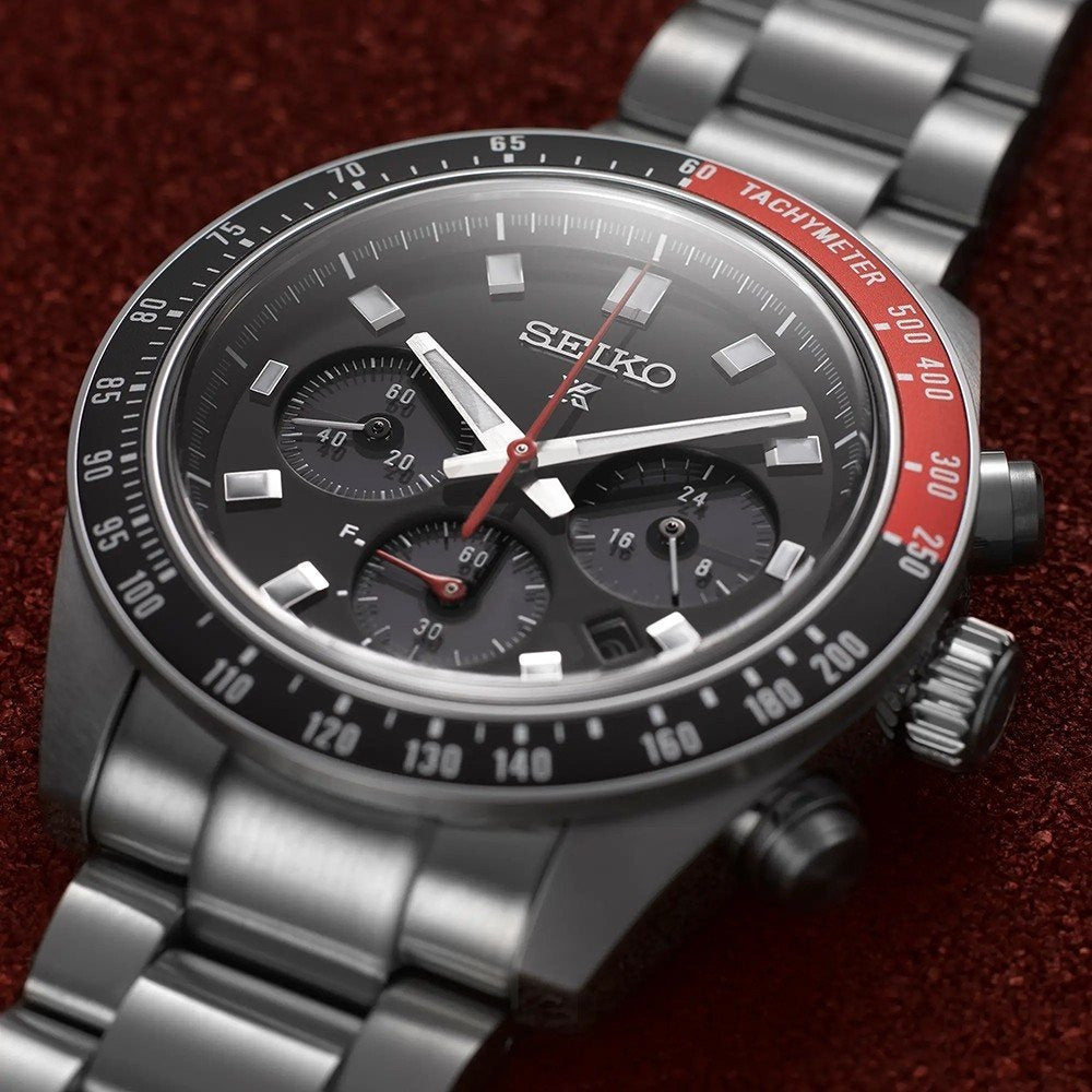 SEIKO Prospex Speedtimer 'Go Large' Solar Silver Stainless Steel Bracelet SSC915P1